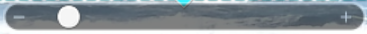 Slider for zooming in or out