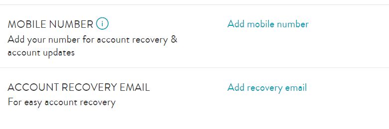 Add a recovery email address