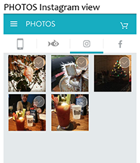Instagram photo views in the app