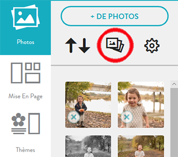 Opzione Riempi automaticamente del menu Foto per l'inserimento rapido delle foto